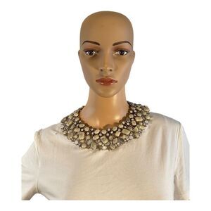 Sophia + Kate Collection Women’s Gemstone Collar Necklace Ivory And Gold.